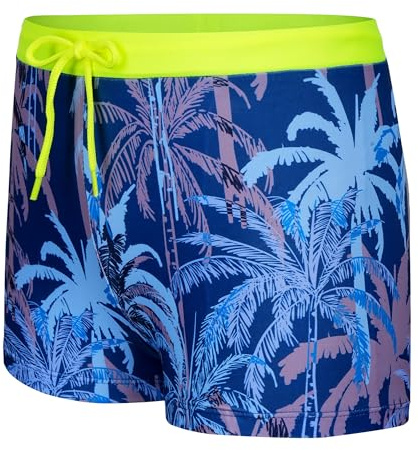 SEAUR Maillot de Bain Garçon Motif Court Moulant Short de Bain avec Doublé Cordon Réglable Séchage Rapide Boxer de Bain Enfant 128-164(7-14 Ans)