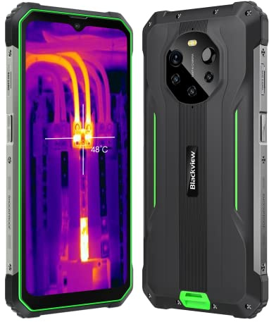 Blackview BL8800 Pro | 6,58 FHD+ | 8GB RAM + 128GB | Grün | Rugged Smartphone 5G | Wärmebildkamera | 50MP + 16MP | 8380mAh | Android 11 | IP68/IP69K | NFC | Dual SIM | 2 Jahre Garantie