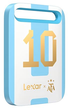 Lexar SL260 Air SSD portátil de 1TB, edición AFA, Marca compartida del Campeonato Mundial de Argentina, USB 3.2 Gen 1, Escritura de hasta 400 MB/s, ultracompacto y liviano para iPhone 17,iPads, PC