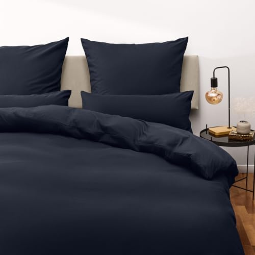 Blumtal Copripiumino Matrimoniale 250x200 e Federe 50x80 - Set di Lenzuola in microfibra extra morbida certificata Oeko-Tex, Set Copripiumino Matrimoniale con 2 Federe - 3 pezzi - Blu Oceano