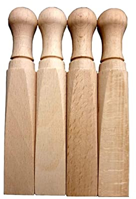 4X Wooden Door Wedge Beech Wood Door Stopper Jammer Pack of 4 Natural BPA and Plastic Free