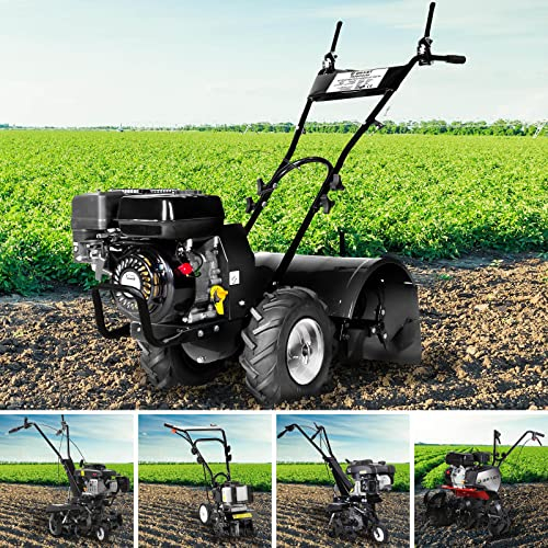 BRAST Motorhacke Gartenfräse Benzin | 1,9kW(2,6PS)-5,15kW(7PS) | 25-85cm Arbeitsbreite | 6 Modelle | Stahlrahmen Transportrad & kabellos | für kleine bis sehr große Grundstücke | BRB-AF 7500 B&S