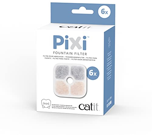 Catit Pixi Filtro para bebederos fuente, 6 unidades