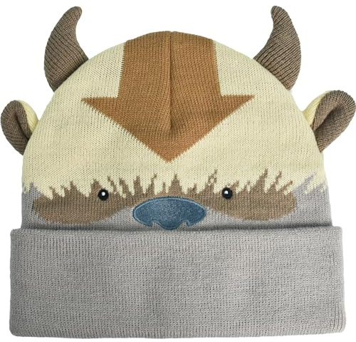Concept One Unisex Avatar The Last Airbender Appa stickad vintermössa i akryl med manschett, multi, en storlek, mång, one size