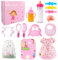 BNUZEIYI Baby Doll Accessories - Feeding and Caring Set with Bottles Doll Diaper and Changing Mat, Doll Stuff Clothes fit 14-16 Inch Doll, 18 Inch Doll Pretend Play Set for Girls Gift