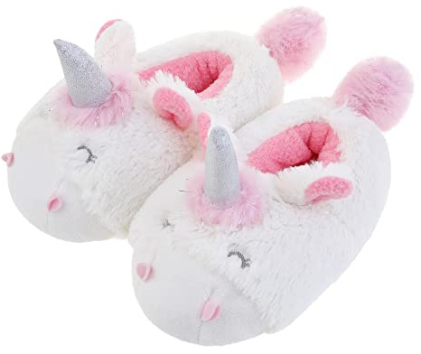 FUPPIA Girls Slippers for Kids Cute animal House Shoes Non-Slip Rubber Sole Indoor Outdoor Sheos Warm Bedroom Slippers