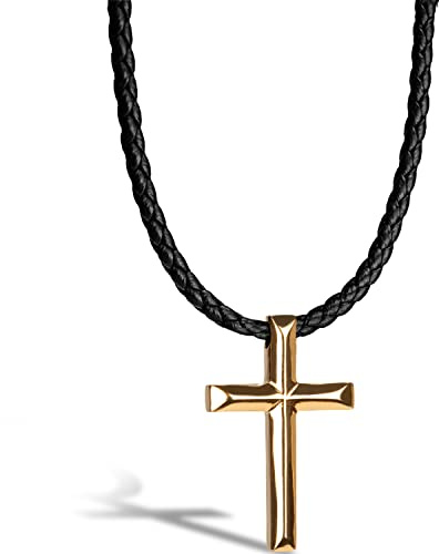 SERASAR | Premiumhalsband för Män i äkta Svart, Silver och Guld | Magnetiskt Spänne i Rostfritt Stål | Smyckesask Ingår | Utmärkt Presentidé