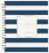Day Designer for Blue Sky Tages- und Monatsplaner 2024, 20,3 x 25,4 cm, mattierter Einband, Spiralbindung, marineblau gestreift (142098-24)