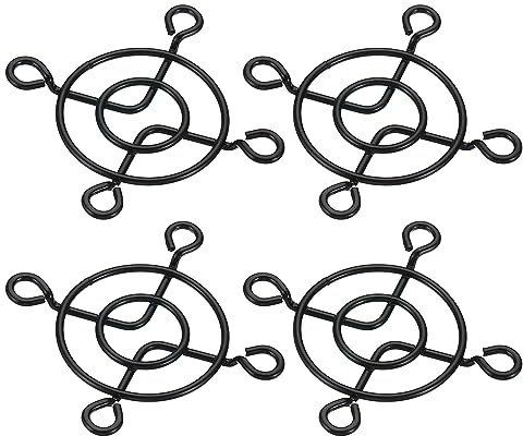 PATIKIL 40mm Fan Finger Grill, 4 Pack Metal Grill Protector Guard Fan Protective Cover for 40x40mm Exhaust Fans for Equipment Computer DIY, Black