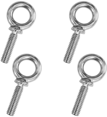 ANPTGHT 3/8-16 x 1 UNC Lifting Shoulder Eye Bolts, Marine Grade 304 Stainless Steel Threaded Nut Fastener (4 Pack)