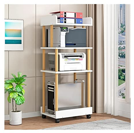 Soporte CPU Bajo Mesa Soporte de torre for PC móvil de 2/3/4 niveles con almacenamiento, soporte rodante for impresora de pie, soporte for host de PC, estante de almacenamiento con ruedas for oficina