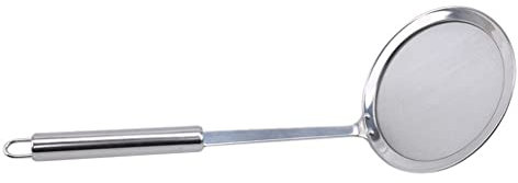 Cuillère à filtre de cuisine en acier inoxydable, maille fine, filtre à huile, passoire, filet pour aliments frits, gadgets (couleur : comme indiqué, taille : taille unique) (comme indiqué, taille u