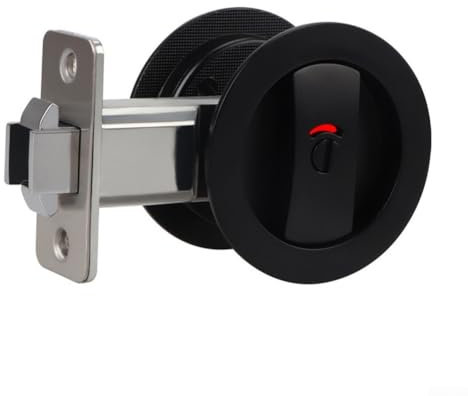 Serratura per porta a filo, adatta per porte interne in legno, serratura per porta a tasca del bagno, serratura invisibile per porta scorrevole