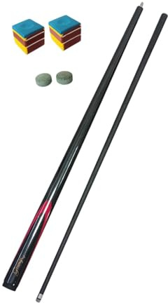 F Fityle Taco de Billar, Palo de Billar de Fibra de Carbono de 57 Pulgadas, Punta de 9,5 mm, Palo de Billar para Jugadores de Billar Adultos, práctica y, Negro