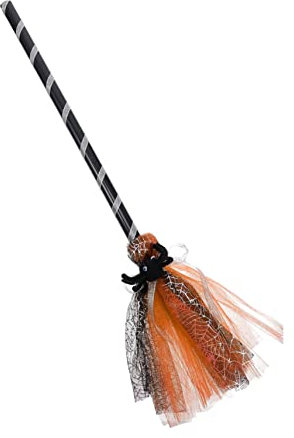 Vaguelly 1pieza Escoba De Bruja De Halloween para Accesorio De Disfraz De Decoración De Fiesta Mágica Prop De rol para Witches y Wizards