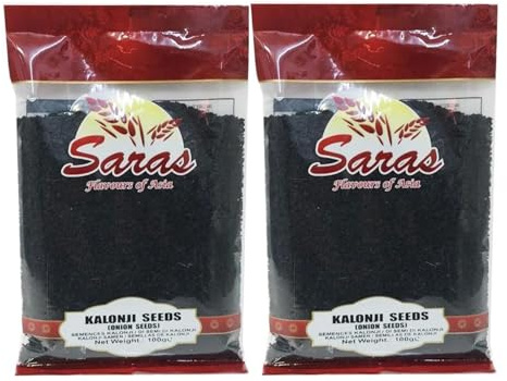 Saras Kalonji Black Onion Seeds ( Nigella Seeds ) - 100g (Pack of 2) | Aromatic & Flavorful Spice for Cooking, Baking & Ayurvedic Use | 100% Natural