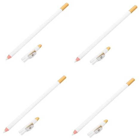 Beaupretty 4pezzi Kit Penne Sopracciglia e Barba Bianco Con Temperamatite Integrato Penna Hairline e Sweatproof Per Uomo Trucco Sopracciglia e Contorno Barba Resistente