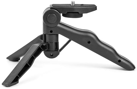 REFLEX CAMERA Mini Desktop Tripod Stand & Handle Grip | 1/4 Screw for Digital Camera, Go Pro | Portable Adjustable Lightweight Tripod for Vlogging, Streaming, Photography