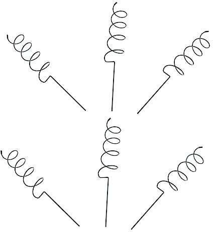 Happyyami 6piezas Soporte De Hierro para Plantas Estacas De Soporte para Plantas para para Tallos De Marco De para Flores Jardín