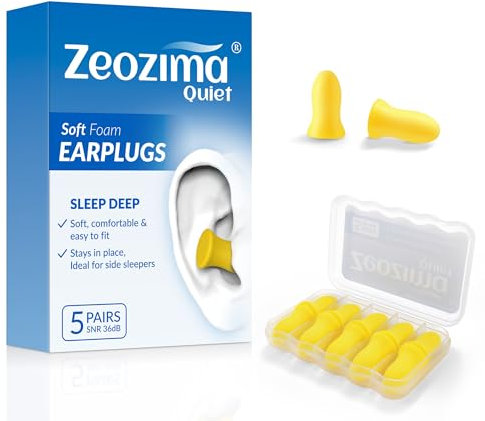 Zeozima Tappi Orecchie Dormire - Protezione 36dB Doppia Densità Pro, Certificati ANSI per Voli, Chi Dorme di Lato, Concerti & Focus