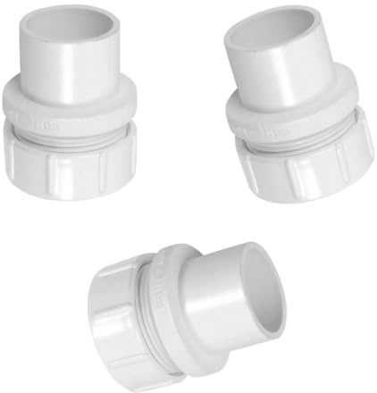 PVC Access Plug, 40mm Solvent Weld Waste Pipe Fitting, White, Pack of 3