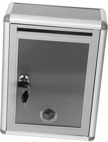 Uonlytech Wall-mounted Mailbox Large Capacity External Mailbox Lock Modern American Style for Home