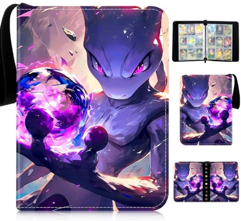 Raccoglitore Carte 900,Raccoglitore Carte Magic 18 Tasche 50 Pagine,PU Trasparente Impermeabile,per Regali Compleanno per Bambini