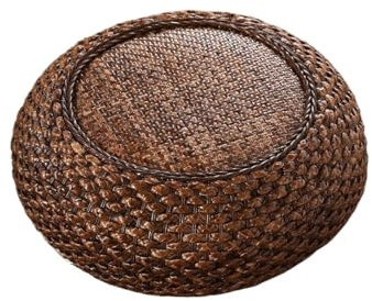 FJIXUO Bodenkissen Bodenkissen mit dickem Rattan-Gewebe, atmungsaktiv, kühles Stroh, Erkerfenster, Tatami-Matte, Heimbedarf(Coffee)