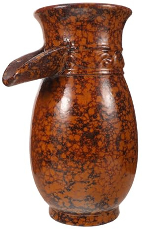 FONDOTIN Ceramic Water Pitcher for Garden Water Feature Outdoor Ceramic Jar Tabletop Fountain Hideout Cave Decor