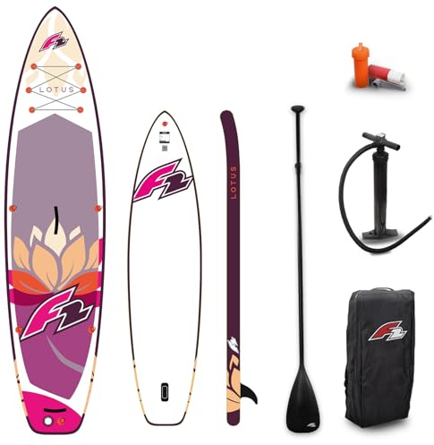F2 Set Damen Stand Up Paddle Board Lotus Lila 10,2 + Basic Zubehör Paket
