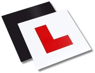Anikees Fully Magnetic L Plates for Learner Drivers – 2 Pack Extra Strong, Durable, No Melt, No Scratch Red L Plates for Cars | Secure, Easy to Remove, Won’t Blow Off