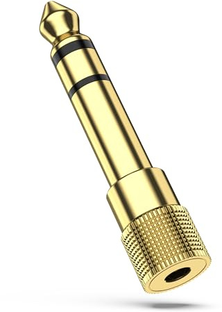 Vancle Headphone Jack Adapter, Gold Plated Headphone Adapter 6.35mm (1/4 inch) Male to 3.5mm (1/8 inch) Female Audio Plug, Aux Jack Converter for Electric Keyboard
