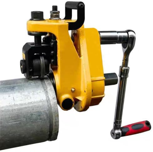 Machine à rainurer pour rouleaux, utilisation manuelle ou montage électrique, utilisée pour l'acier, l'aluminium, l'acier inoxydable, les tuyaux en PVC. Capacité du tuyau de 2 po à 6,5 po