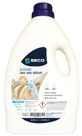 SECOSTORE Detersivo Delicati Lavatrice 1750ml – 28 Lavaggi | Liquido per Lana, Seta e Tessuti Delicati | Perfetto anche a Mano