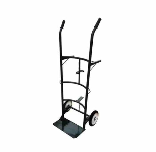 Heavy-Duty Steel Plant Caddy with Wheels Robust Handcart for Drum Handling Strong Locking Clamps 180 Kg Load Capacity Ideal for Garden & Warehouse Use