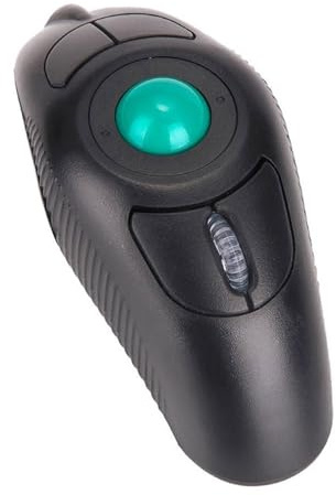 Housoutil Mouse Trackball Wireless 2.4g Controllo Pollice, Connettività Usb, Forma a Delfino in Plastica, 5 Tasti e Operazione Confortevole per Laptop
