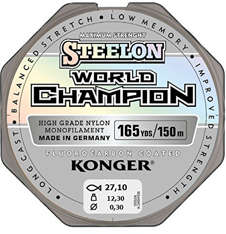 Konger Angelschnur World Champion Fluorocarbon Coated 0,10-0,30mm/150m Monofile Schnur super stark !