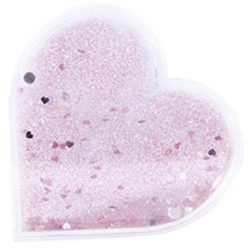 Rayher 46506000 Bilderrahmen aus Acryl mit Schneekugel Effekt, Glitter Schüttelrahmen für Foto mit Magnetverschluss, herzförmig, 9,4x2,4x9,4 cm, Sortiert