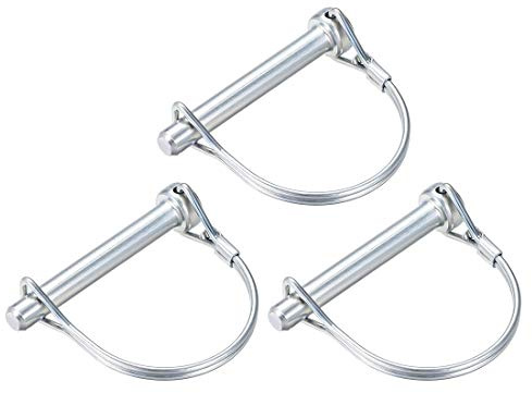 sourcing map 3STK Welle Verriegelung Stift für Bauernhof 8 mm x 60 mm | Anhänger Rasengarten, in Bogenrunde
