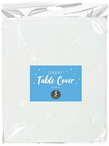 3 or 15 Disposable Paper Table Cloths Covers Large Party Supplies Home Garden Marriage Celebration Banquet Office WHITE Kids Toys Games Birthday FUN UK FREE P&P (1 x PACK ( 3 WHITE TABLECLOTHS))