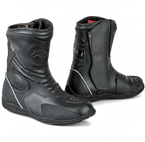 BI ESSE - Stivaletti Moto Enduro Touring, in vera pelle, impermeabili