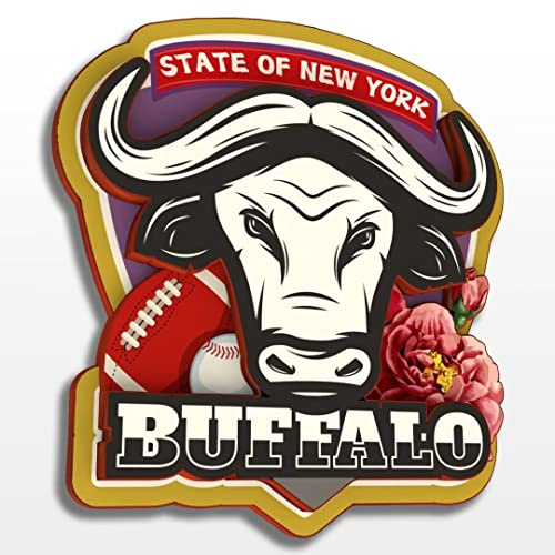 Buffalo New York USA America Kühlschrankmagnet Holzkollektion 3D Holz handgefertigt Reise Stadt Souvenirs Kühlschrankmagnet Heimdekoration Geschenk -59