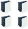 RASMACOR | Pack 4 unidades Caja registro empotrar 100x100x45 | Tapa con garras metálicas | Caja empotrar electricidad 100x100 | Solera 562
