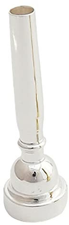 Ersatzinstrument Messing, tragbar, Übungstrompete, Mundstück, Höhen, Musikzubehör, 3C, 5C, 7C, Geschenk (Size : Silver 3C)