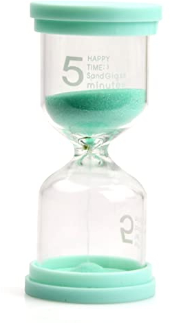 Focenat Clessidra, Clessidre Timer a Colorato, 3/5 / 10 Minuti Sandglass Sand Clock per Spazzolini da Bambini, Timer Orologio di Sabbia da Cucina per Casa Scuola Classe Ufficio Gioch (5 Minuti)