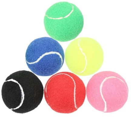 Pelota de Tenis 6 Piezas, Pelota de Tenis de Escenario de Baja Compresión Multicolor, Pelotas de Entrenamiento para Principiantes Jóvenes Niños Entrenamiento Practicando, para Entrenamiento y Perros