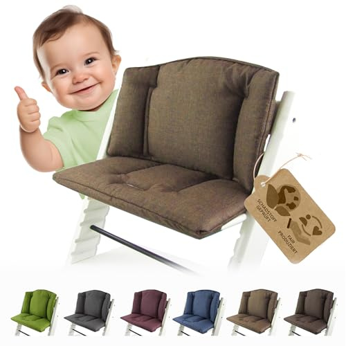 Ersatzbezug Sitzkissen kompatibel mit Stokke Tripp Trapp (meliert h-braun) | Bezug Kissen-Set Sitzverkleinerer, Mod. 1
