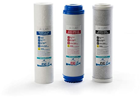 AQUATI 3 Stage HMA Under-Sink Drinking Water Filter Replacement Set 10