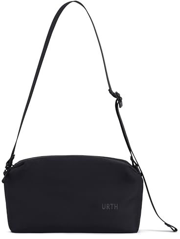 Urth Dolomite Crossbody-kameraväska 5,1 L – Väderbeständig och Kompakt Axelremsväska av Återvunnet Material för Kamerautrustning, Svart