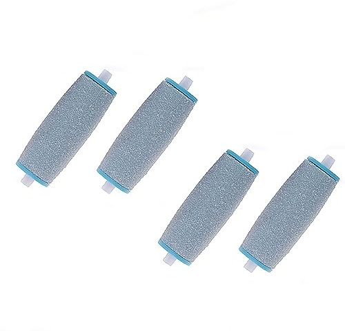 Ersatzrollenköpfe für elektronische Fußfeile, extra grob, glatt, 4 Stück, Hellblau